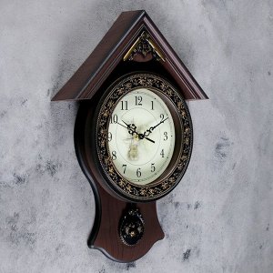Часы настенные, серия: Маятник, "Элея",  40 х 29 см