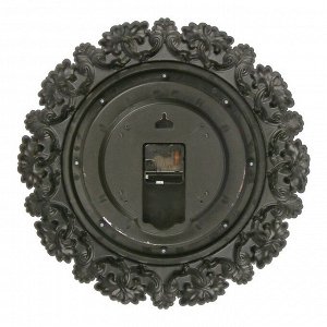Часы настенные, серия: Интерьер, "Велия", состаренное серебро, d=40 см, микс