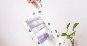 Дорожная косметичка, в сеточку