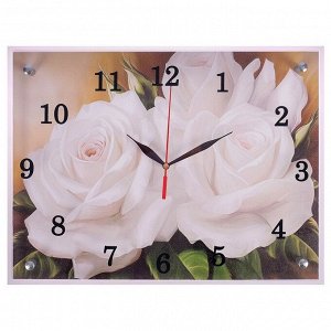 Часы настенные, серия: Цветы, "Цветы", 30х40  см, в ассортименте
