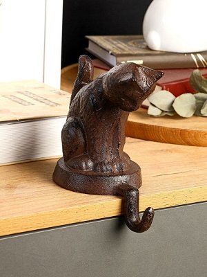 Крючок декоративный «Фигурка: Кошечка», настольный, на полку, 9x13.5x15 см
