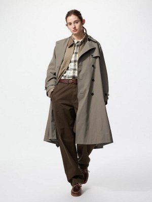 UNIQLO – тренчкот свободного кроя с элегантной драпировкой