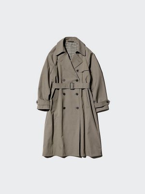 UNIQLO – тренчкот свободного кроя с элегантной драпировкой