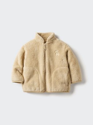 UNIQLO - мягкая флисовая курточка для малышей - 31 BEIGE
