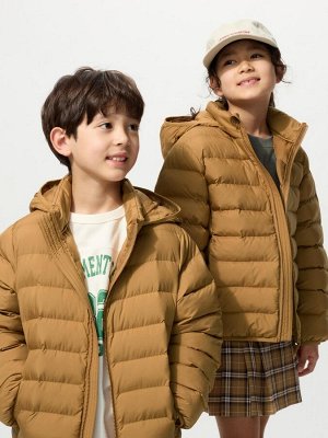 UNIQLO - лёгкая и тёплая куртка с утеплителем Pufftech - 34 BROWN