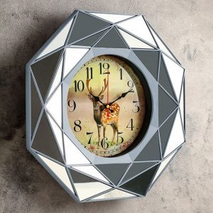 Часы настенные, серия: Животный мир, "Гербини", 40 х 40 см,