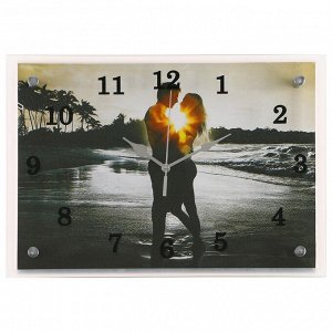 Часы настенные прямоугольные "Влюбленная пара", 25х35 см