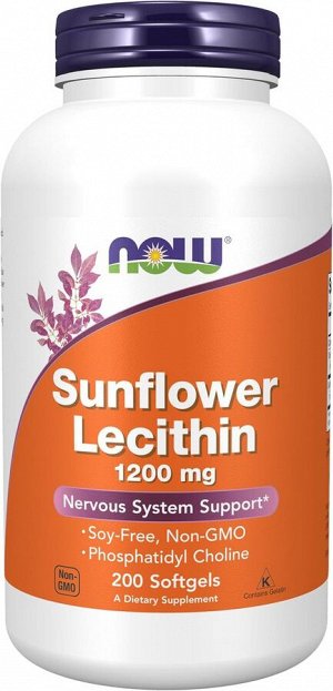 NOW Sunflower Lecithin – подсолнечный лецитин для поддержки нервной системы и обмена жиров