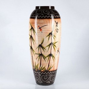 Ваза напольная "Руслана", бамбук, цвет коричневый, 82 см, микс, керамика