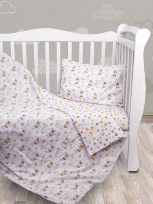 Комплект в кроватку 3 предмета AmaroBaby BABY BOOM Сказка, белый