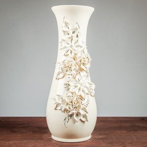 Ваза напольная "Осень", белая, лепка, 60 см, микс, керамика