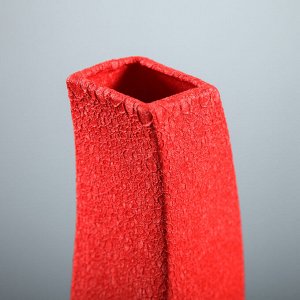 Ваза настольная "Скала", шёлк, красная, 39 см, керамика