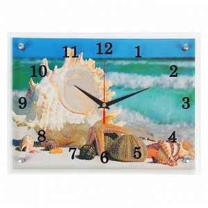 Часы настенные, серия: Море, "Обитатели морского дна", 30х40 см в ассортименте