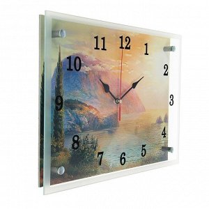 Часы настенные, серия: Природа, "Море и горы", 25х35  см, в ассортименте