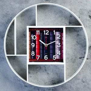 Часы настенные, серия: Интерьер, "Маганса", белые, 35 см