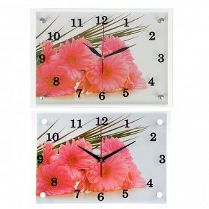 Часы настенные, серия: Цветы, "Герберы"25х35 см, в ассортименте