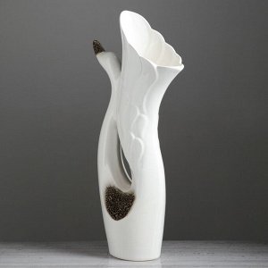 Ваза напольная "Лебедь" белая, 51 см, микс, керамика