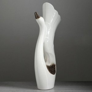 Ваза напольная "Лебедь" белая, 51 см, микс, керамика