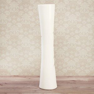 Ваза керамическая "Кубок", напольная, цветы, белая, 46 см, микс