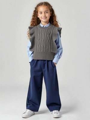 Жилет Amarobaby Pure Love School Vogue, вязаный, серый