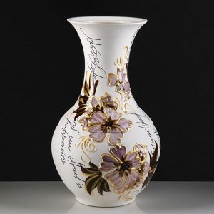 Ваза напольная "Аурелия", роспись цветы, 40 см, микс, керамика