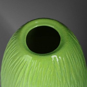 Ваза настольная "Евро", зелёная, керамика, 22 см