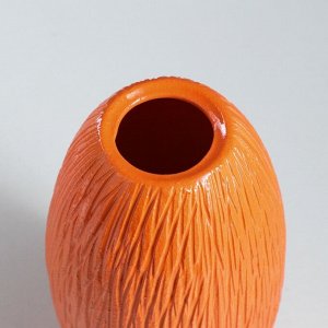 Ваза настольная "Евро", оранжевая, керамика, 22 см