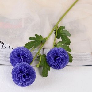 Цветы искусственные "Георгин Трио" 8,5*62 см, синий