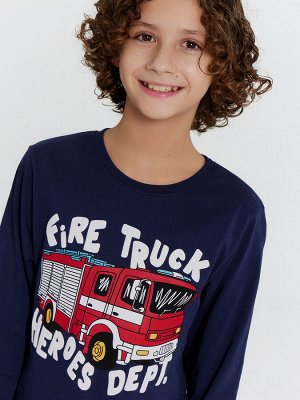 Пижама для мальчиков с принтом "Fire truck heroes dept."