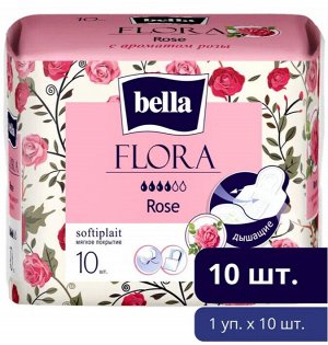 Bella Женские гигиенические прокладки "Flora Rose: Аромат розы" 10 шт