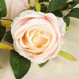 Цветы искусственные "Роза" три бутона, 8х80 см, светло-розовый