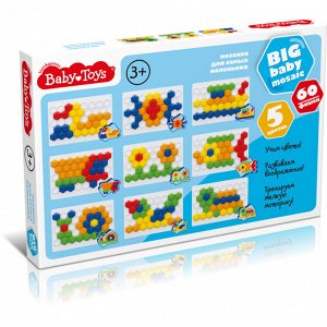 Детская шестигранная мозаика Baby Toys (5 цветов, 60 элементов)