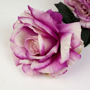 Цветы искусственные "Три пышных розы" 14*110 см, фиолетовый