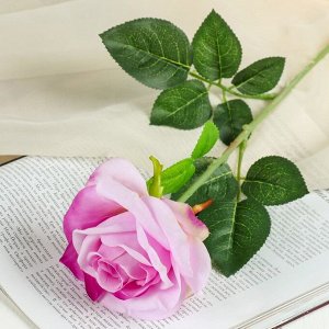 Цветы искусственные "Роза ариозо" 10*55 см, фиолетовая