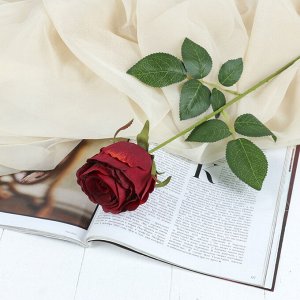 Цветы искусственные "Роза Лили Марлен" 8*60 см, бордовый