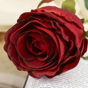 Цветы искусственные "Роза Лили Марлен" 8*60 см, бордовый