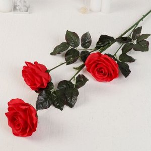 Цветы искусственные "Роза Бурито" 13*120 см, красная