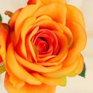 Цветы искусственные "Роза колумбийская" 8*46 см, оранжевая