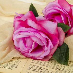Цветы искусственные "Роза Амальгама три бутона" 10*64 см, сиреневый