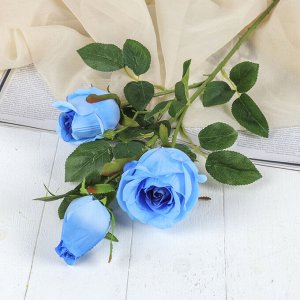 Цветы искусственные "Роза Фламинго" 6*66 см, голубой