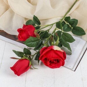 Цветы искусственные "Роза Фламинго" 6*66 см, красный