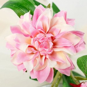 Цветы искусственные "Хризантема ажурная" 7*48 см, бело-розовый