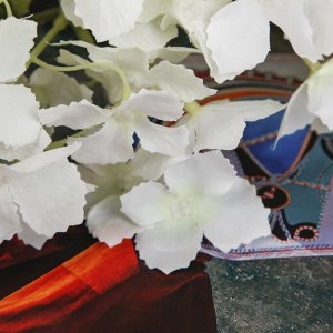 Цветы искусственные "Кассия" 5*100 см, белый