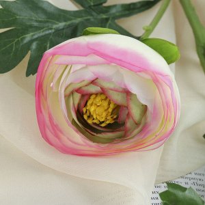 Цветы искусственные "Лютики на ветке" 7*52 см, бело-розовый
