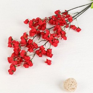 Цветы искусственные "Вишнёвая веточка" 2,5*85 см, красный