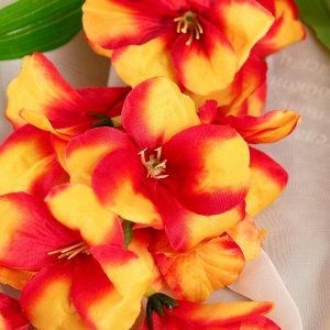Цветы искусственные "Орхидея Дендробиум" 5,5*90 см, оранжевый