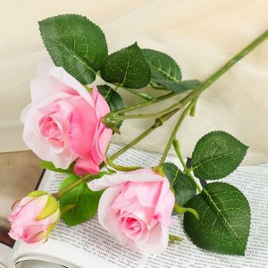 Цветы искусственные "Роза Глория" 8х48 см, розовый