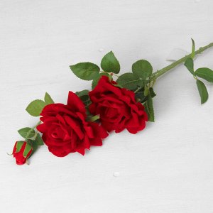 Цветы искусственные "Роза Прованс" 11*100 см, бордовая