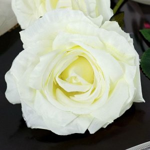 Цветы искусственные "Арабская роза" 10*60 см, белый