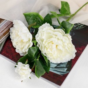 Цветы искусственные "Воздушные пионы" 9*64 см, белый